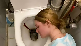 Teen Blonde Gets Humiliated And Facialized With Cum After Being Pissed On At School