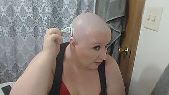 Thesweetsav, A Seductive Mature Cam Girl, Shaves Her Head Smooth In A Bizarre Balding Fetish Video