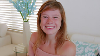 Freckly Teen Beauty Orgasms During Her Audition