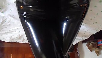 Latex-Clad Mistress Dominates With Solo Masturbation Scene